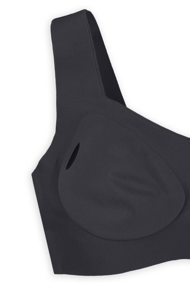 Kadın Dolgusuz Lez Dantelli Desteksiz Straplez Sütyen Siyah - 75B