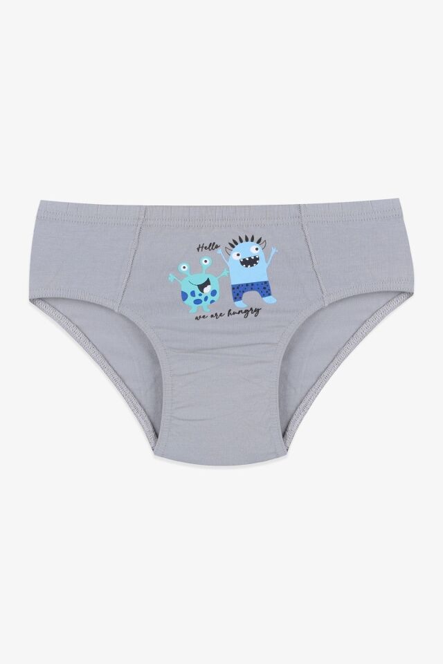 Erkek Çocuk 5'li Pamuklu Slip 3011-2 Arabalı Desen - 5-6 Yaş