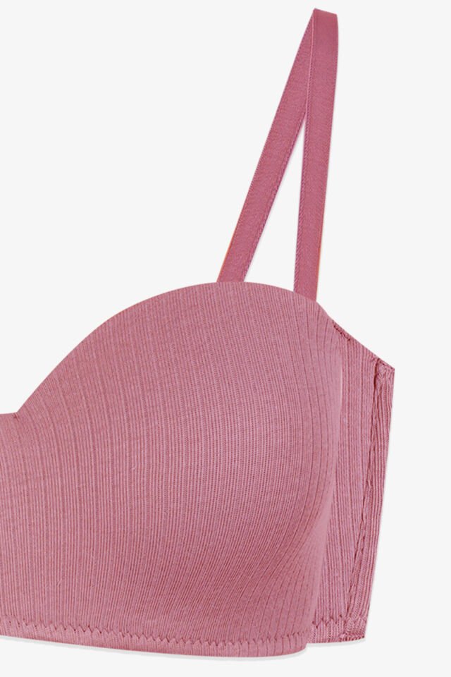 Kadın Dolgusuz Pamuklu Fitilli Straplez Sütyen 80574 Yavruağzı - 95B - 80574 Yavruağzı - 95B