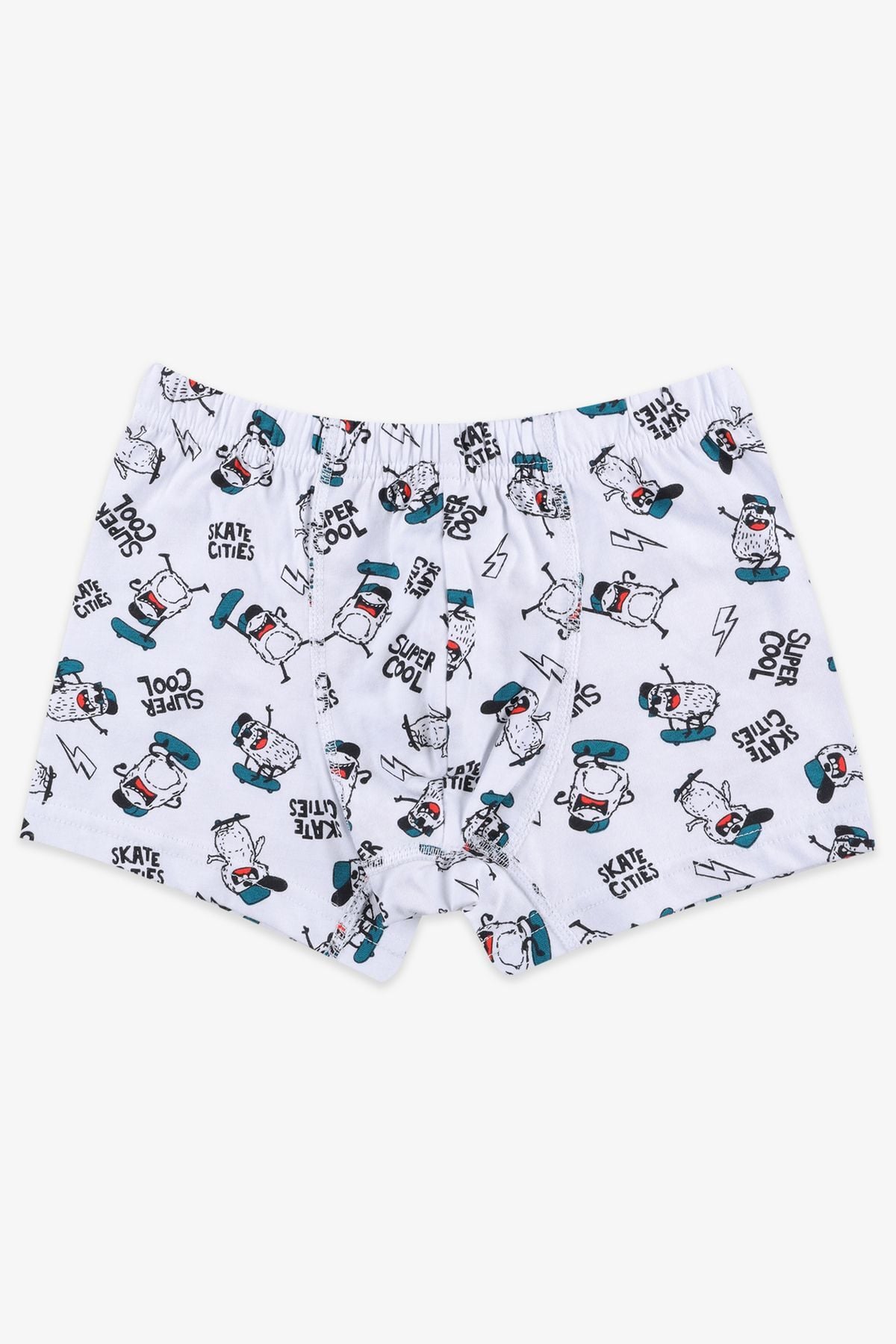 Erkek Çocuk 5'li Pamuklu Sevimli Canavar Desenli Boxer KO3021-2 - 9-11 Yaş