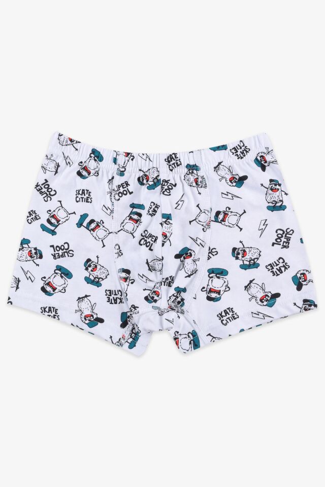Erkek Çocuk 5'li Pamuklu Sevimli Canavar Desenli Boxer KO3021-2 - 3-5 Yaş