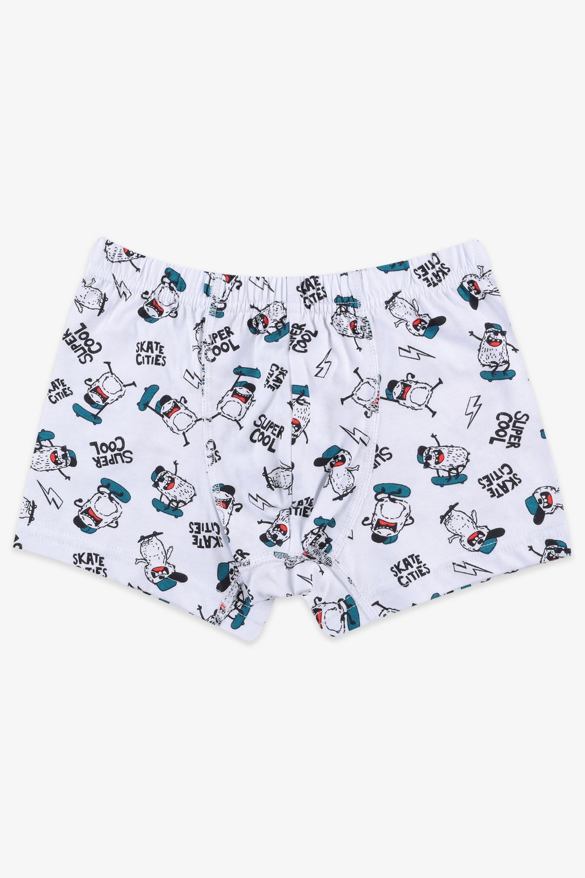 Erkek Çocuk 5'li Pamuklu Sevimli Canavar Desenli Boxer KO3021-2 - 7-9 Yaş