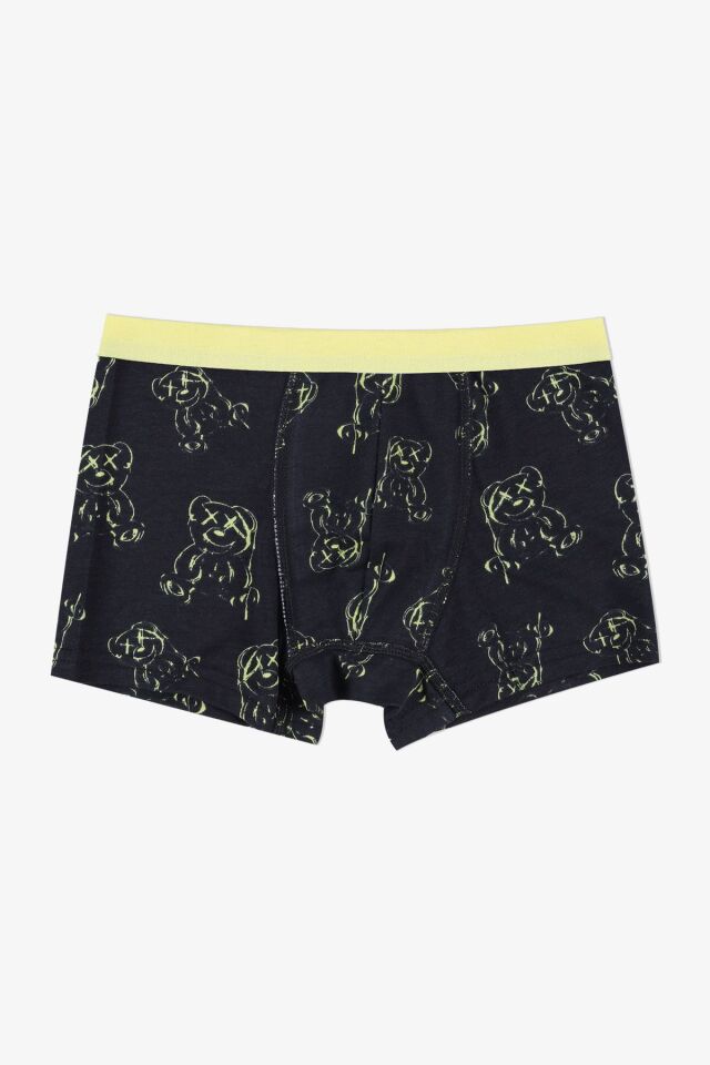 Erkek Çocuk Pamuklu Uzay Baskılı Atlet Boxer Takım 3400-30 - 5-7 Yaş