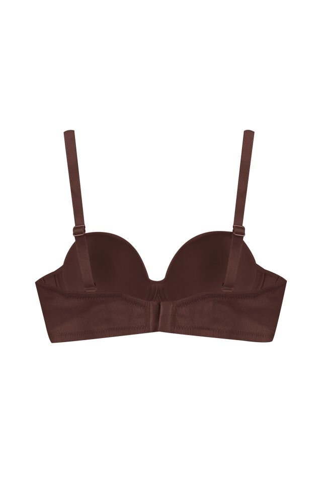Kadın Fitilli Straplez Sütyen Kahverengi - 95B