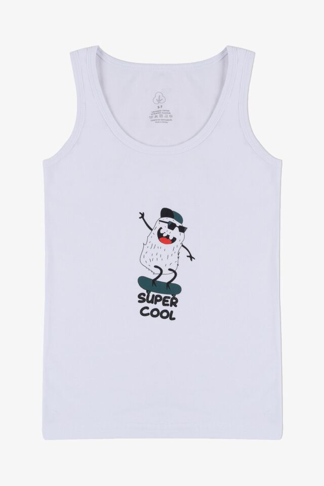 Erkek Çocuk Pamuklu Uzay Baskılı Atlet Boxer Takım 3400-29 - 5-7 Yaş