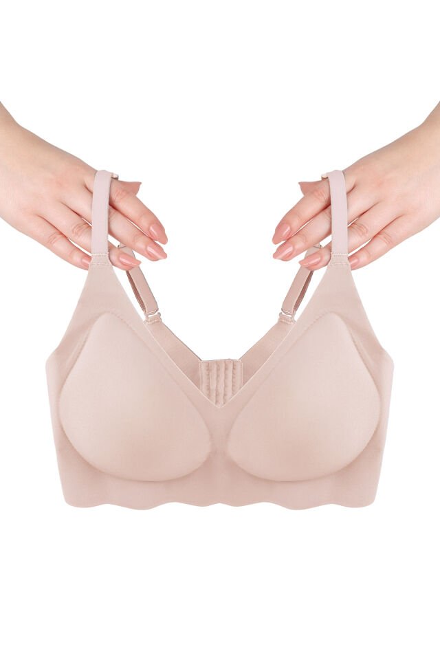 Balensiz Lazer Dikişsiz Görünmez Çıkarılabilir Pedli Sütyen 85B - Ten