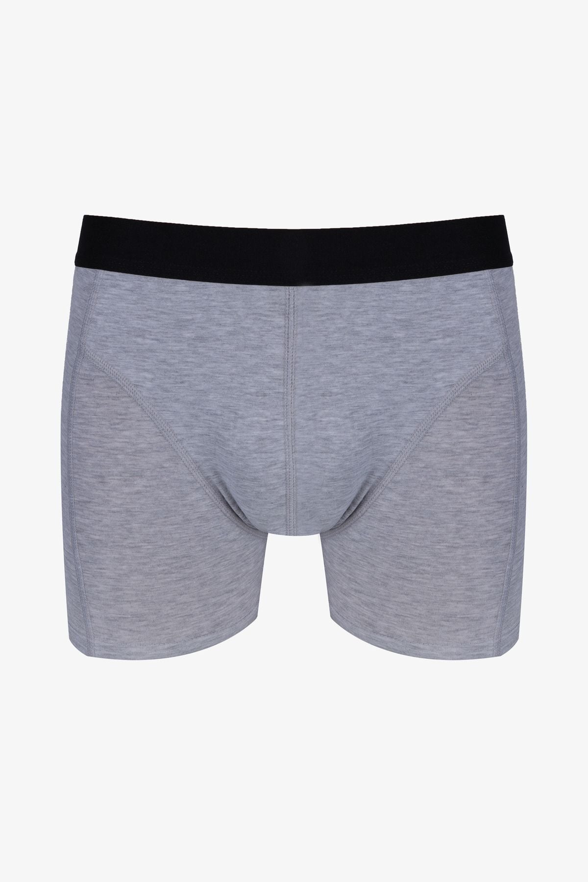 Erkek Tekli Desenli Pamuklu Boxer KO9003-40 Gri Melanj - M