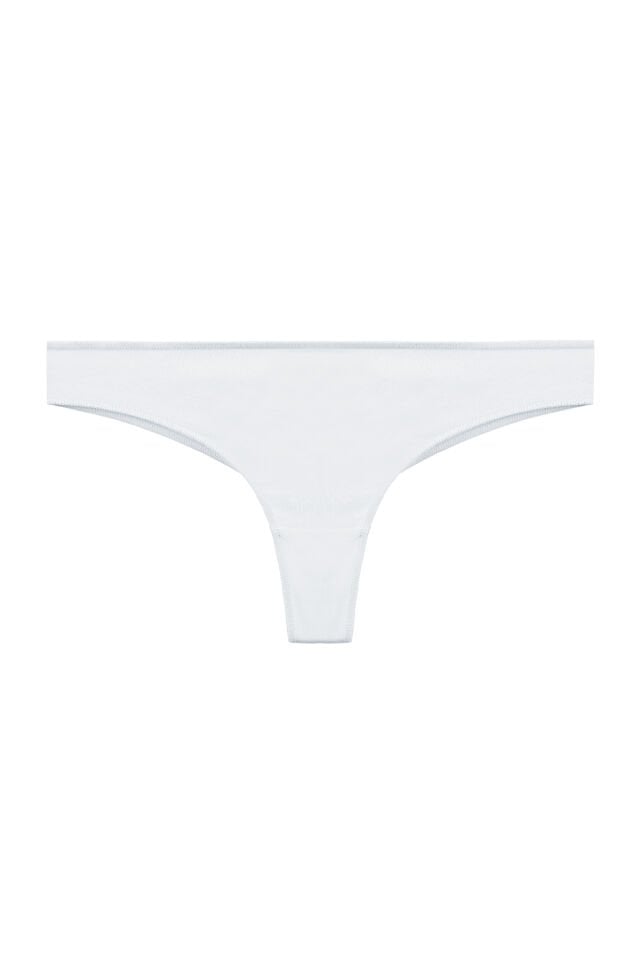 Kadın Pamuklu 3'lü Brazilian Külot Lacivert - Beyaz - L - XL