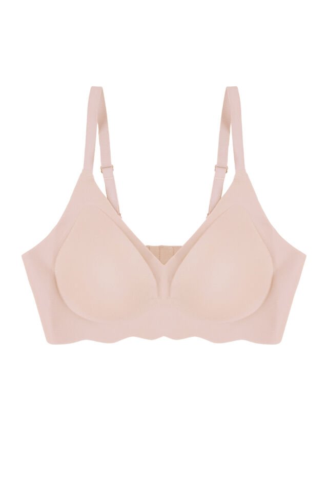 Balensiz Lazer Dikişsiz Görünmez Çıkarılabilir Pedli Sütyen 95B - Ten