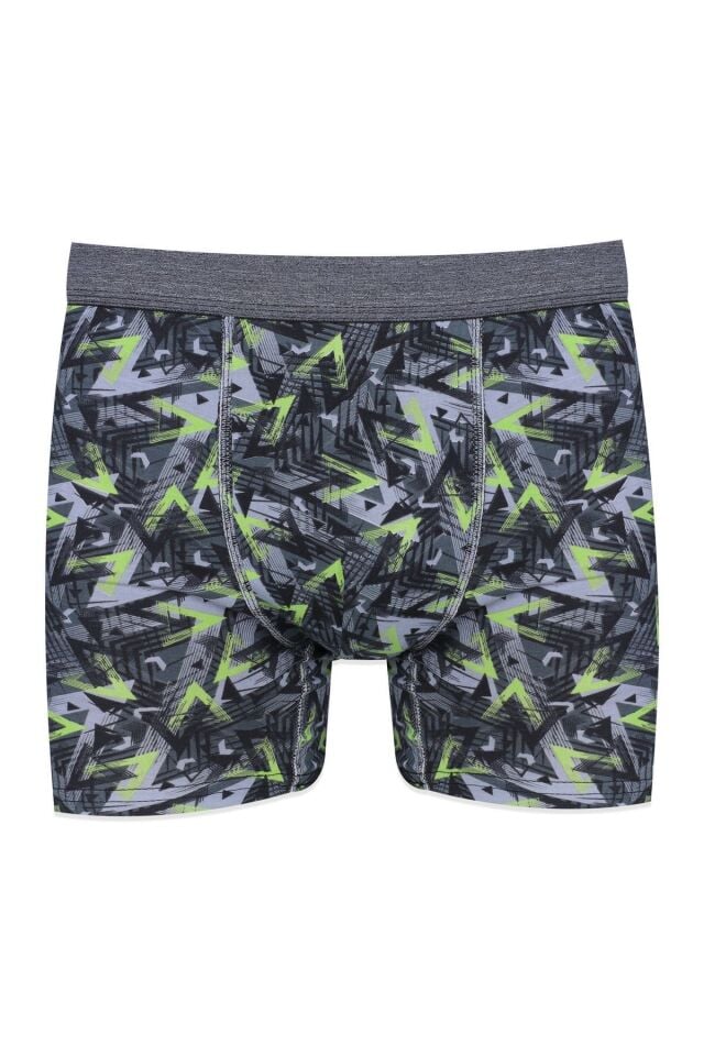 Erkek 3'lü Pamuklu Likralı Boxer Siyahdesenlifüme - M - Siyahdesenlifüme - M