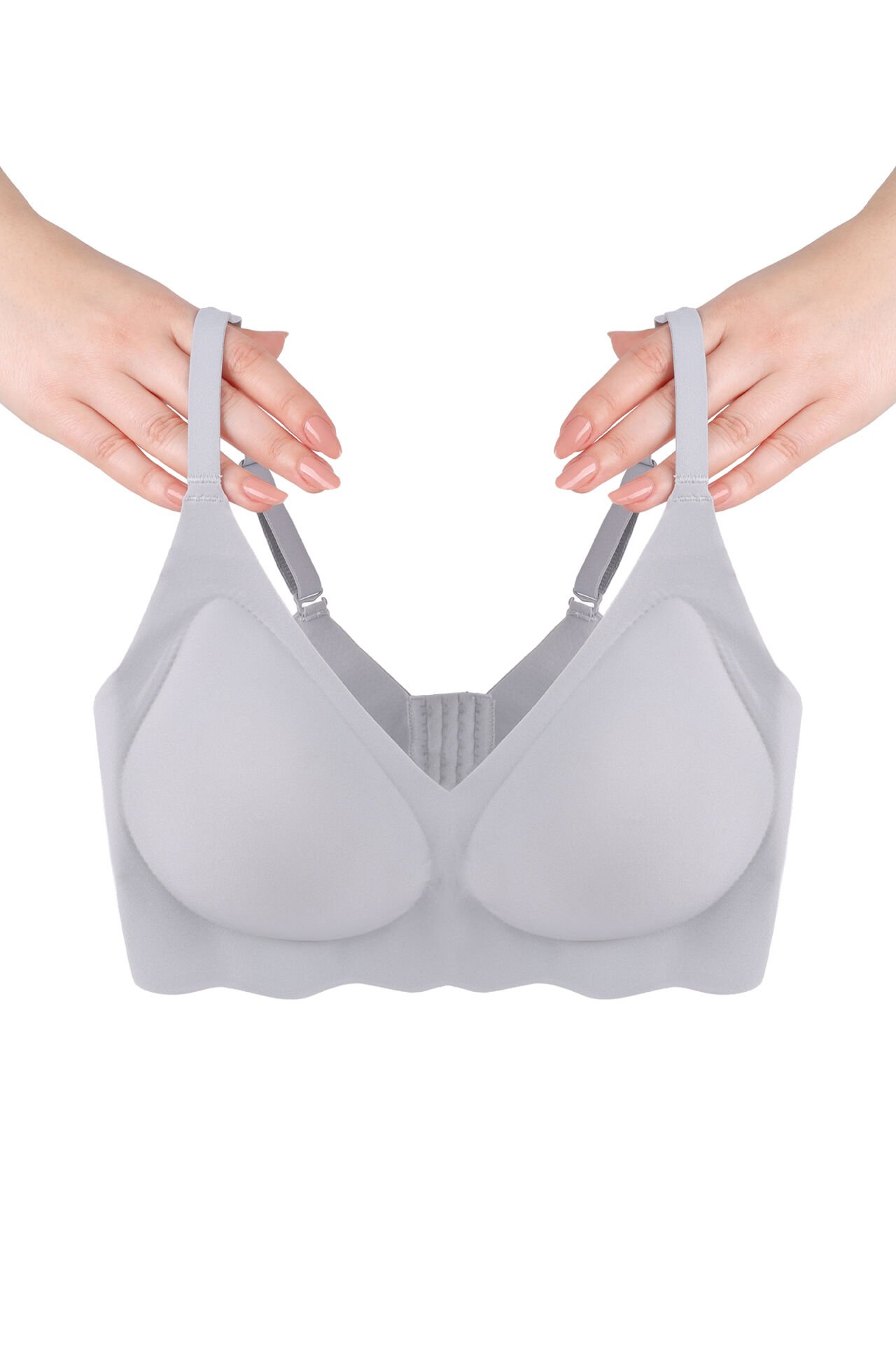 Balensiz Lazer Dikişsiz Görünmez Çıkarılabilir Pedli Sütyen 80B - Bebe Mavisi