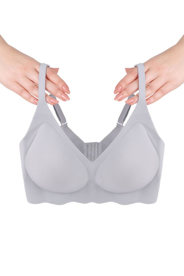 Balensiz Lazer Dikişsiz Görünmez Çıkarılabilir Pedli Sütyen 90B - Bebe Mavisi