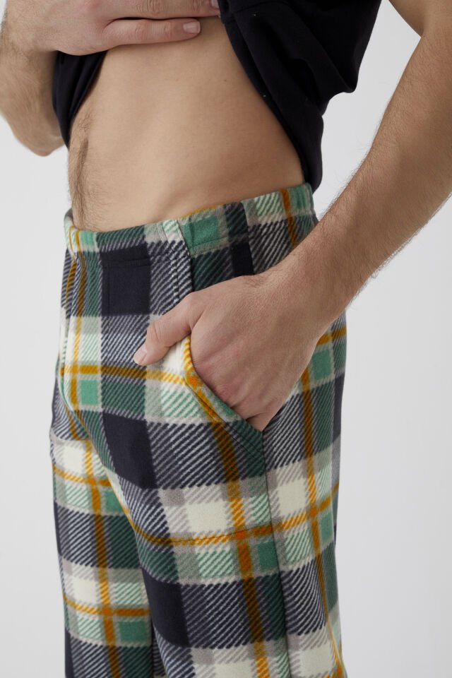 Erkek Füme Cep Detaylı Polar Tek Alt