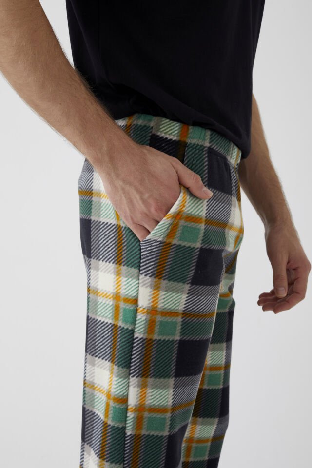 Erkek Füme Cep Detaylı Polar Tek Alt