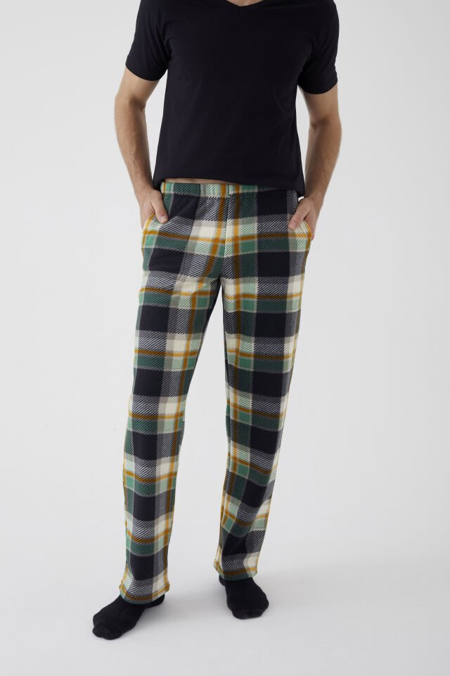 Erkek Füme Cep Detaylı Polar Tek Alt