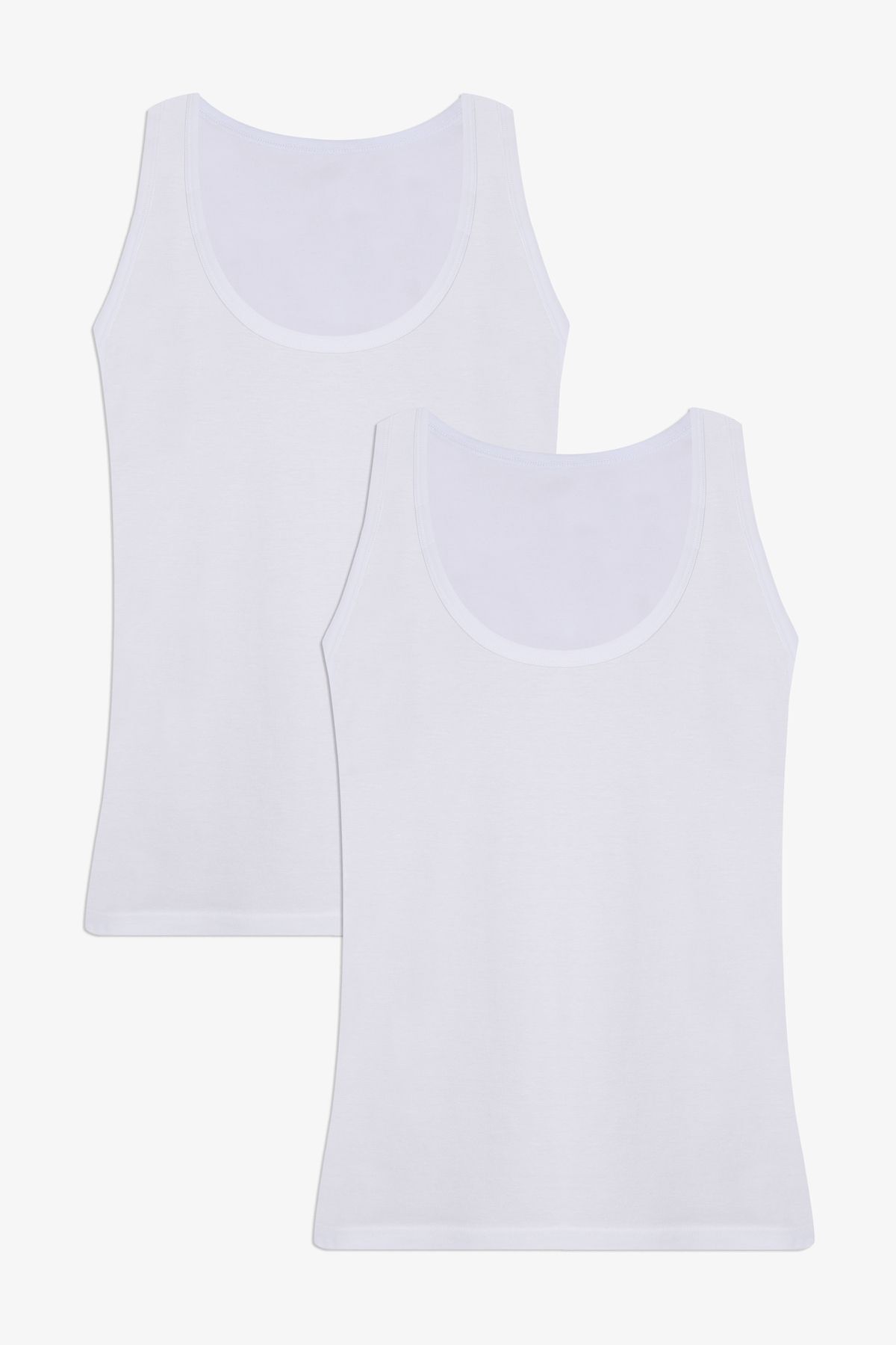 Erkek 2'li Basic Modal Atlet KO9070AT-1 2 Beyaz - L - KO9070AT-1 2 Beyaz - L