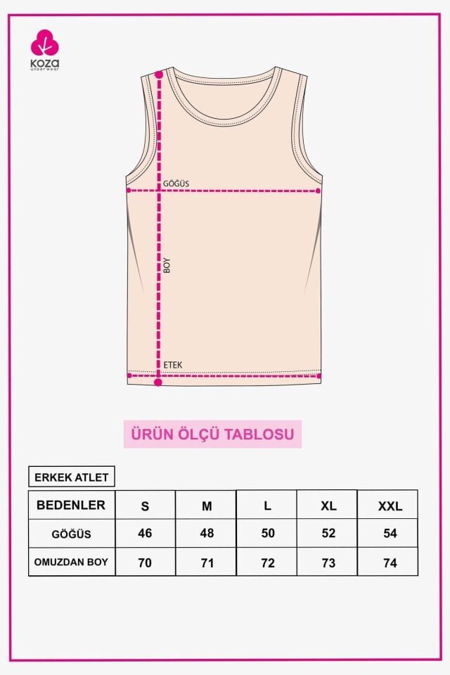 Erkek 2'li Basic Modal Atlet KO9070AT-1 2 Beyaz - L - KO9070AT-1 2 Beyaz - L