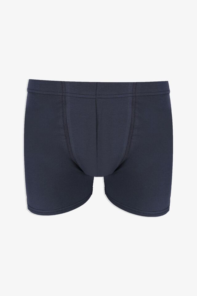 Erkek 2'li Pamuklu Likralı Lastikli Boxer 9177 beyaz-füme - M