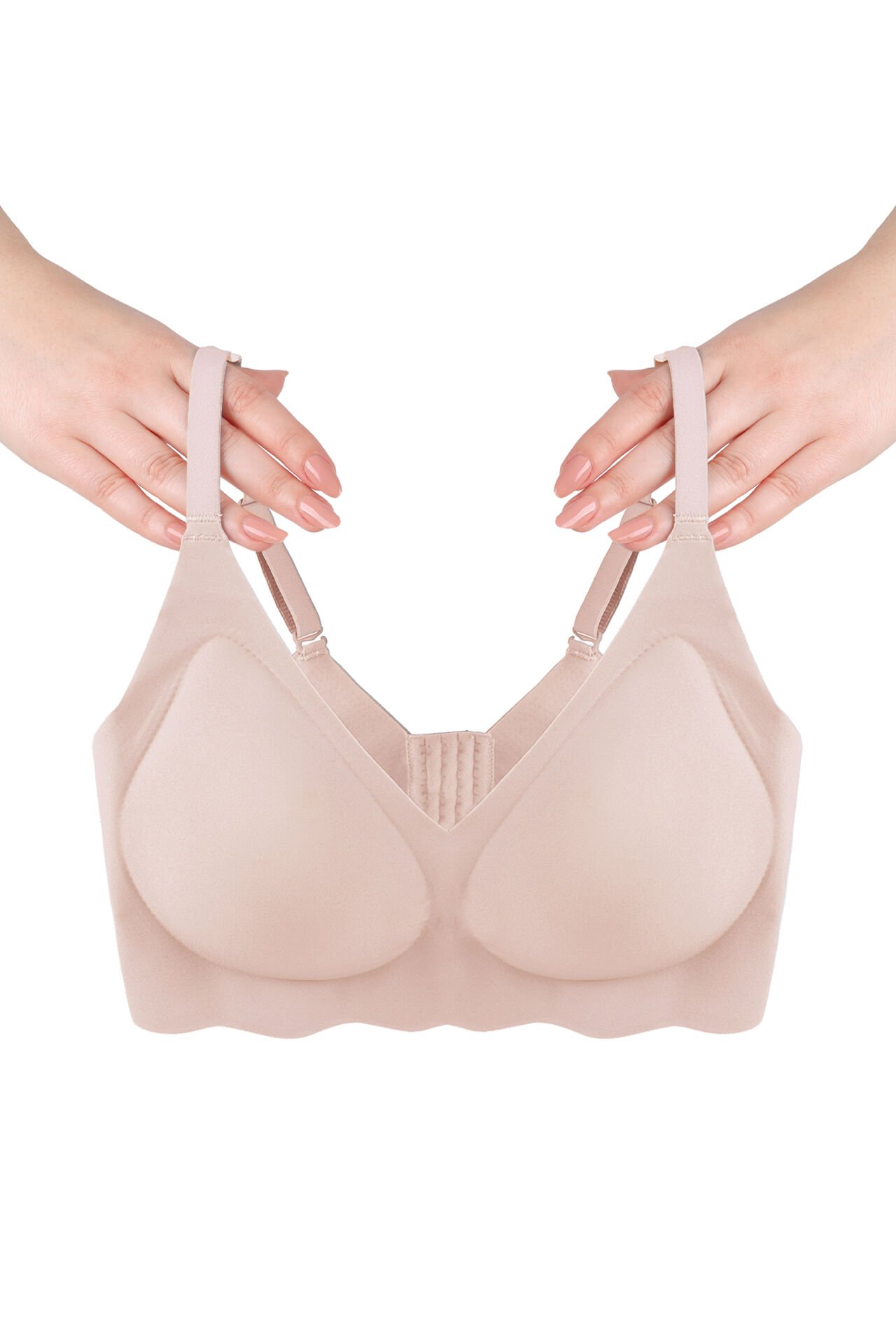 Balensiz Lazer Dikişsiz Görünmez Çıkarılabilir Pedli Sütyen Ten - 75B