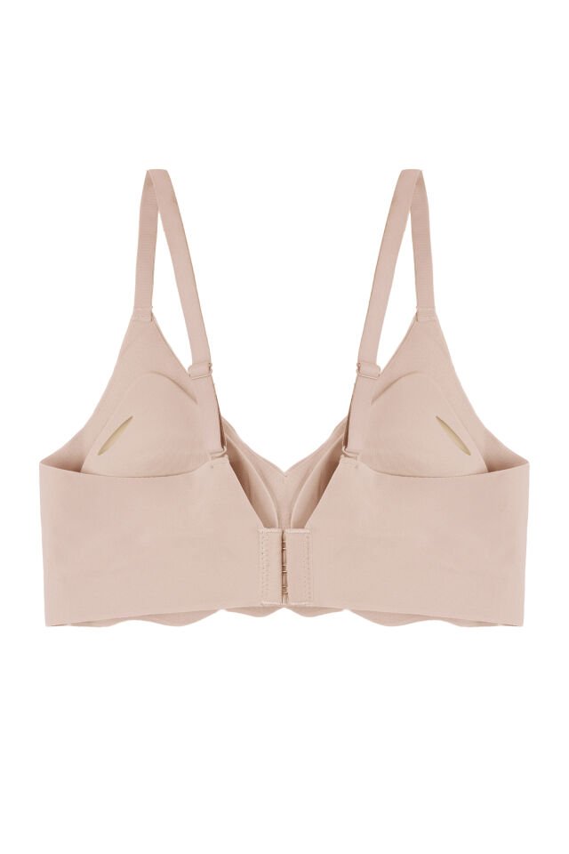 Balensiz Lazer Dikişsiz Görünmez Çıkarılabilir Pedli Sütyen Ten - 75B