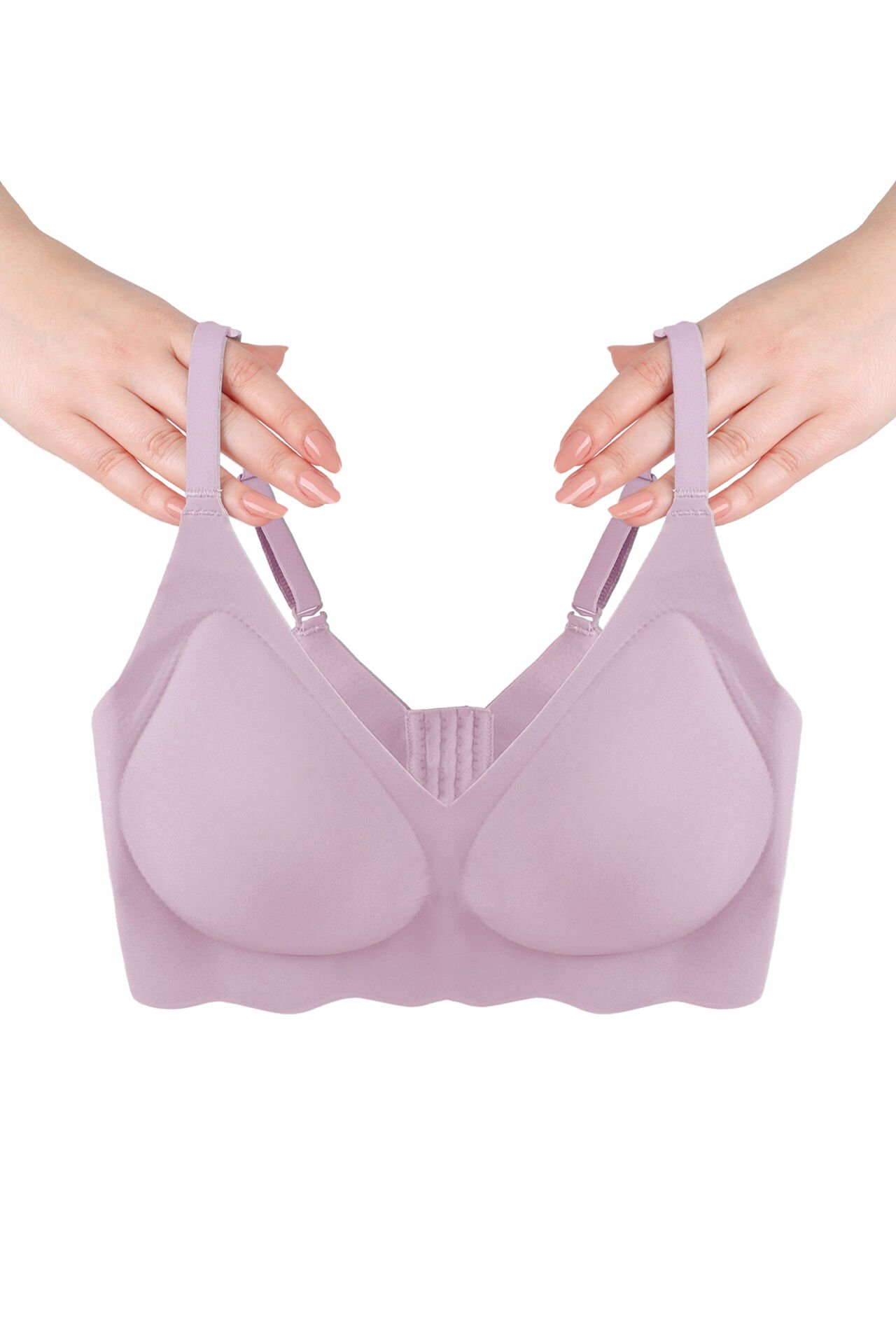 Balensiz Lazer Dikişsiz Görünmez Çıkarılabilir Pedli Sütyen 80B - Gül Kurusu