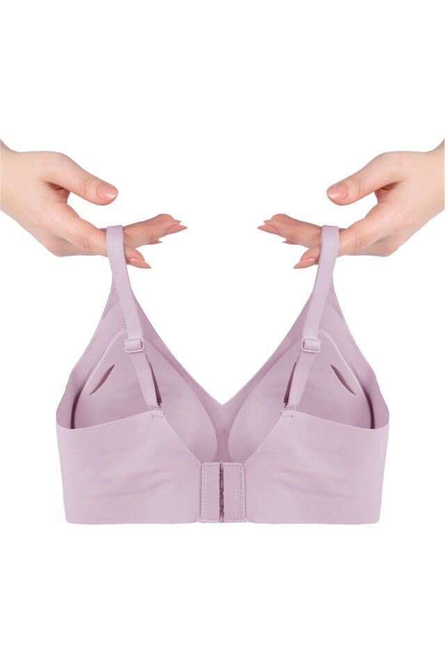 Balensiz Lazer Dikişsiz Görünmez Çıkarılabilir Pedli Sütyen 85B - Gül Kurusu