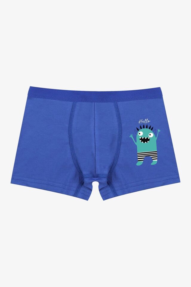 Erkek Çocuk Pamuklu Uzay Baskılı Atlet Boxer Takım 3400-21 - 7-9 Yaş
