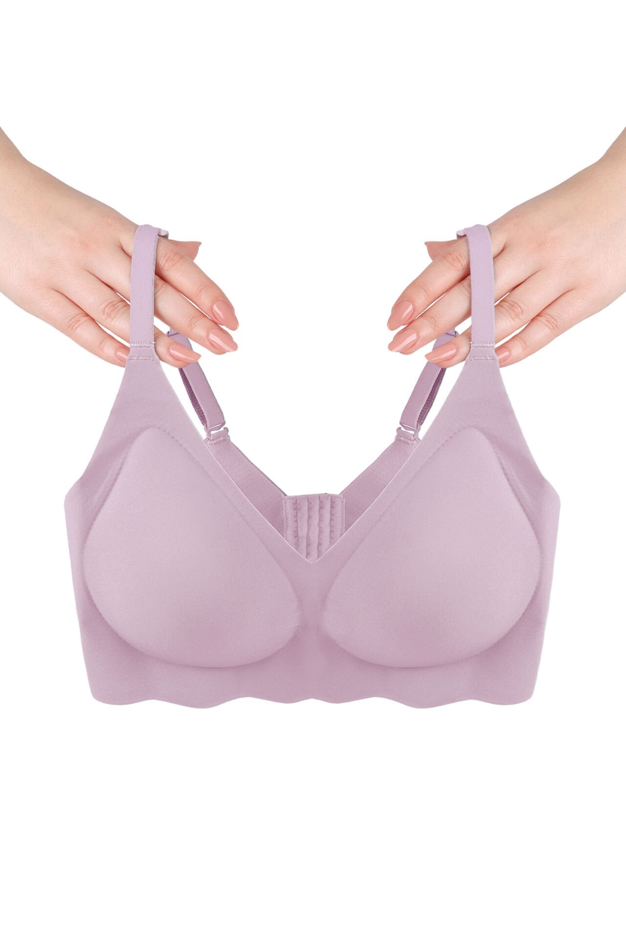 Balensiz Lazer Dikişsiz Görünmez Çıkarılabilir Pedli Sütyen 90B - Gül Kurusu