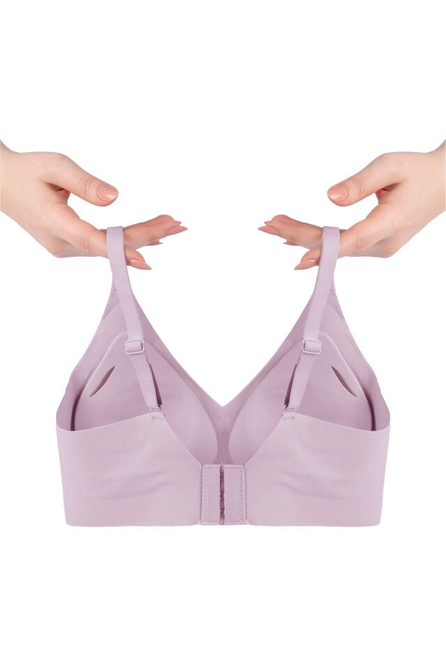 Balensiz Lazer Dikişsiz Görünmez Çıkarılabilir Pedli Sütyen 90B - Gül Kurusu